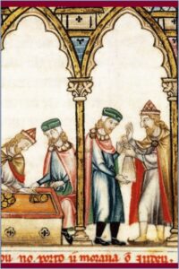 Monastero dell’Escorial, Cantigas de Santa Maria, n. 25, fol. 38v (XIII sec.)
