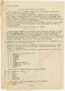 Decreto di confisca dei beni di Emma Tedeschi, 25 febbraio 1944, Archivio Storico Intesa Sanpaolo, Cariplo, Fondo EGELI, fasc. Tedeschi Emma