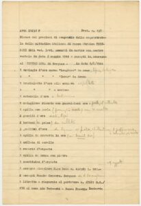 Elenco dei beni confiscati a Emma Tedeschi e i suoi familiari in occasione dell'arresto, 6 maggio 1944, Archivio Storico Intesa Sanpaolo, Patrimonio Cariplo, Credito Fondiario, Fondo EGELI, b. 120, fasc. 2