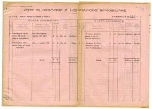Modulo di ripartizione dei beni di Eugenio e Silvia Colorni in quota consentita e quota eccedente, Archivio Storico Intesa Sanpaolo, Patrimonio Cariplo, Fondo EGELI, fasc. Colorni Eugenio
